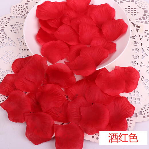 First praise the artificial rose petals for wedding confession decoration, hand-spreading flowers for Valentine's Day proposal, making romantic wedding room decoration supplies, gradient pink artificial petals (2 packs of about 200 pieces)