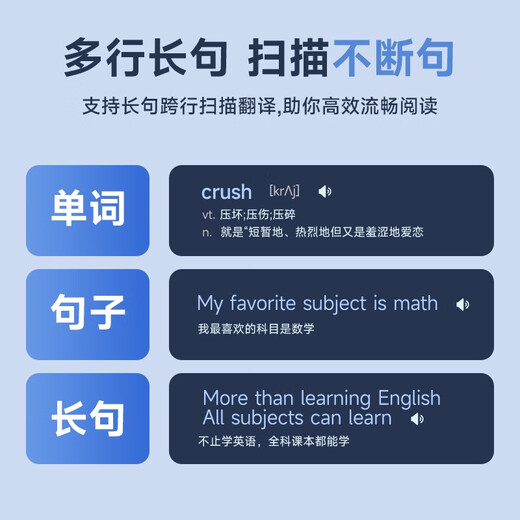 Hao Ji Xing Bakura Sufa English reading pen electronic dictionary scanning pen learning machine synchronization children's primary school junior high school high school students curriculum universal pen holiday gift top version + 3.69 inches + full science 64GB online search questions