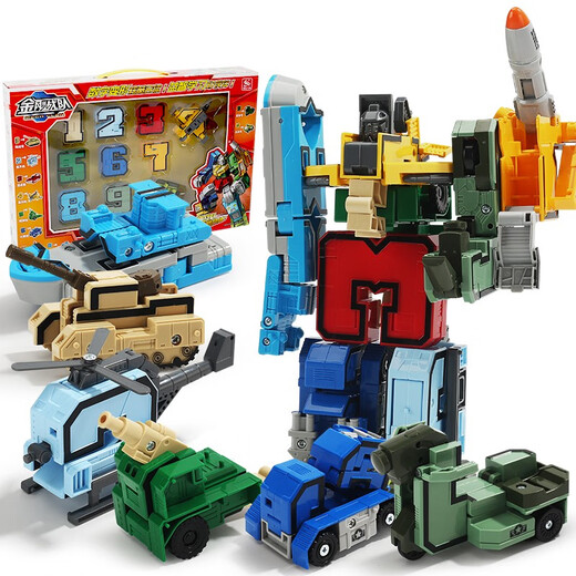 
Living Stone (LIVING STONES) Children's Building Blocks Toys Digital Deformation Toy Letters King Kong Team Combined Robot Boy Girls 3-8 Years Old Digital Toys 0-9 Ten-in-One