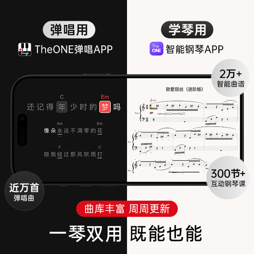 The ONE郎朗代言弹唱琴Sing自动挡智能钢琴初学者成年人61键便携式 红色