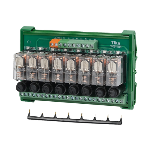 8-way optocoupler isolation solid-state relay module Omron relay module group 24V with insurance solenoid valve shorting bar 6-way DC control AC 4A