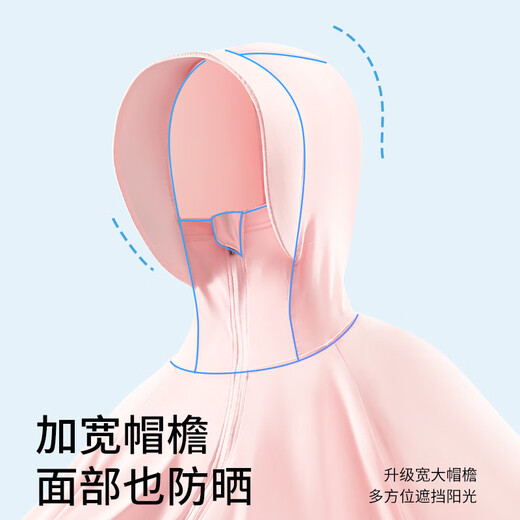 Jeanswest girls sun protection clothing summer new children's outdoor anti-UV summer tops for middle and older children long-sleeved cool jacket pink J Milk Tea White Rabbit X 150