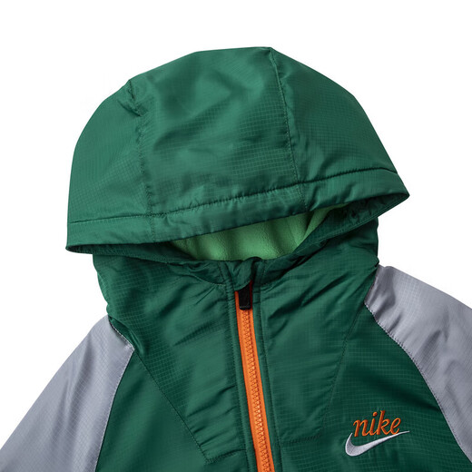 NIKE Nike Children's Clothing Boys' Composite Jacket Winter New Children's Warm Plush Hooded Jacket