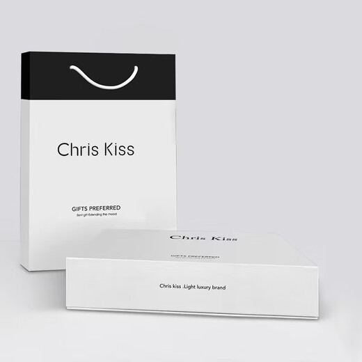CHRIS KISS男士钱包男短款真皮多卡位头层牛皮钱夹送男友老公生日礼物礼盒装 专柜礼盒 免费打印一张照片哟
