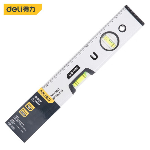 Deli tool level household high-precision solid multi-function ruler measuring level plumber decoration tool magnetic level 300mm DL700300B