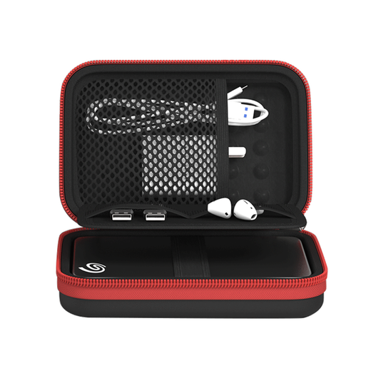 鑫喆移动硬盘保护套硬盘包收纳包充电宝防震WD硬盘盒U盘收纳盒2.5英寸数据线充电器电源线便携G010 标准款【PU款银色】15*11*4cm