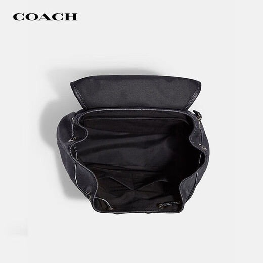 蔻驰（COACH） Sullivan 30 男士皮革欧美风时尚潮流休闲时尚双肩包黑色C9864 黑色C9864QBO3I 常规