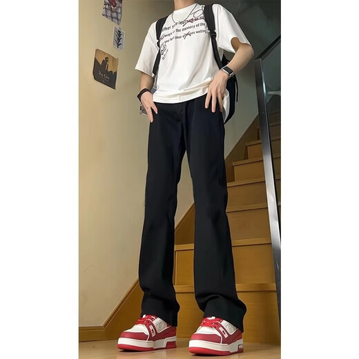 
Huafeng Yino jeans men's autumn slim straight pants American trendy brand retro new style high street light bulb vibe casual pants men Du Dada 686 retro blue 2XL 140-155 Jin [Jin equals 0.5 kg]