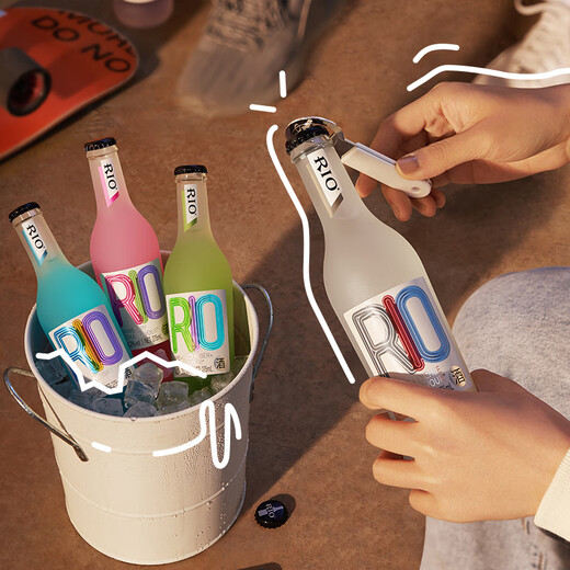 Ruio (RIO) foreign wine, pre-mixed cocktail, fruit wine, sweet wine classic bottle, 275ml*6 bottles (random shipment)