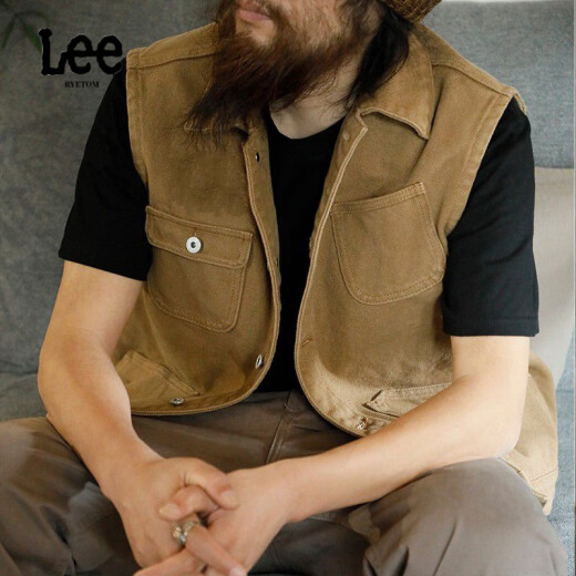 Leeryetom American workwear vest for men spring and summer Ami khaki multi-pocket beaded canvas vest hunting vest khaki [high quality] 2XL recommended 150-175Jin [Jin equals 0.5 kg]