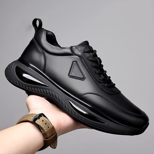 Zhedun Chaussures masculines printemps et été plus Velvet Cotton Chaussures pour le travail masculin Protection de travail imperméable non-glissée Casual Sports Chaussures papa chaussures hommes FH-9902 noir 41