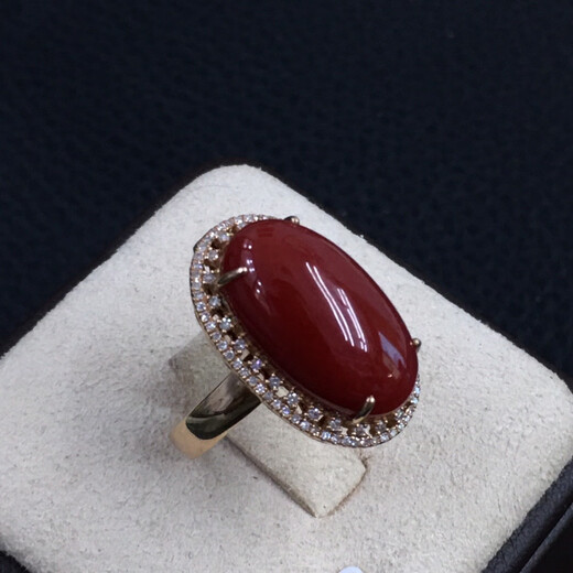 Zhaohao Aka coral ring and coral pendant dual-purpose model
