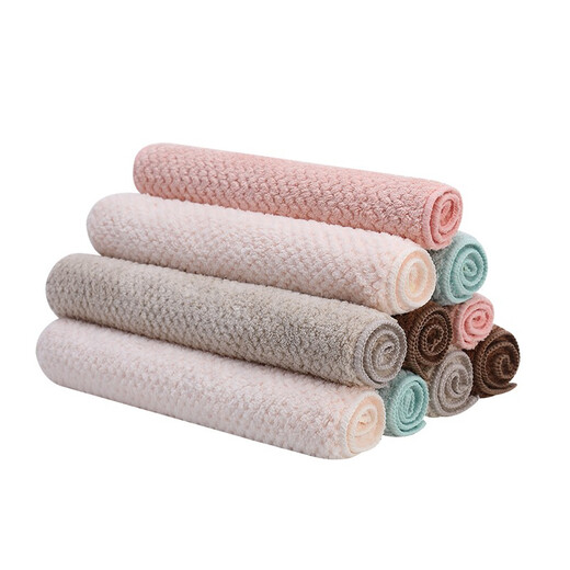 Jialiya kitchen rag 25*25cm*5 magic stain removal cloth thickened double-sided dishwashing cloth multi-functional scouring cloth