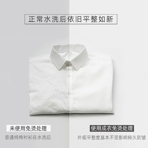 啄木鸟高端纯棉DP免烫白色男士短袖衬衫夏季新款商务休闲正装职业蓝衬衣 短袖3923淡蓝 39建议130-139斤