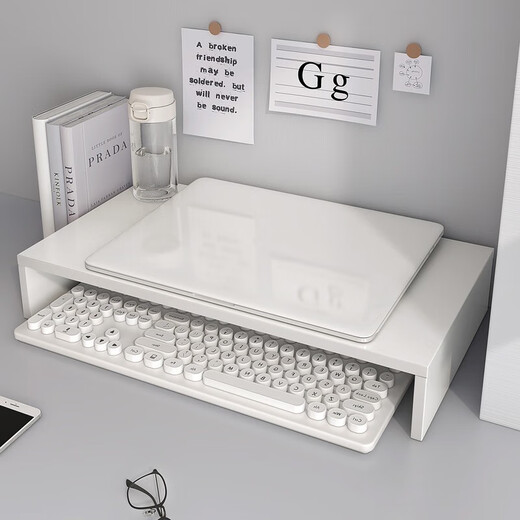 Wang Xingheyue notebook elevated desktop storage computer bracket bracket primary school dormitory table layered elevated storage rack single layer white desktop model
