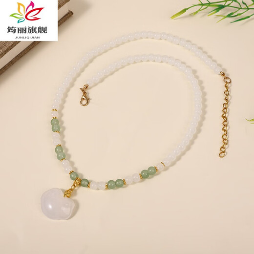 Delaini ancient style Hanfu necklace pearl necklace Song Dynasty made accessories tassels new Chinese style ancient costume classical jewelry for women Zhichun