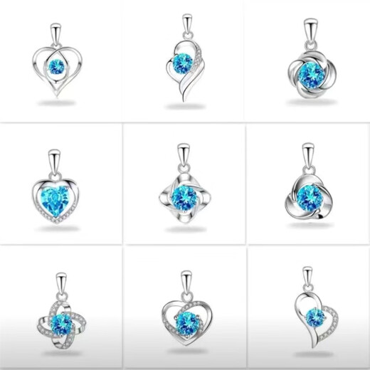 Fat Donglai same style pt950 platinum pendant women's necklace single pendant without chain 18k white l gold clavicle chain four-leaf clover black chalcedony