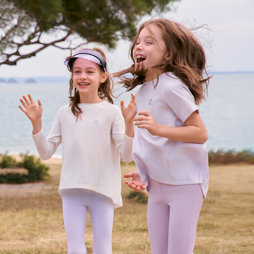 
Aimer kids adore children's T-shirt girl small ice-skin versatile T neutral short-sleeved top wear AK381E761 girl purple AK181E762 160
