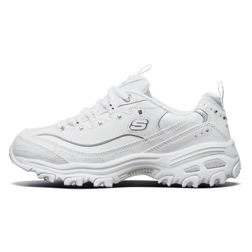 Skech casual shoes women's shoes autumn thick-soled dad shoes small white shoes flagship sneakers white / silver 11979-WSL 35.5