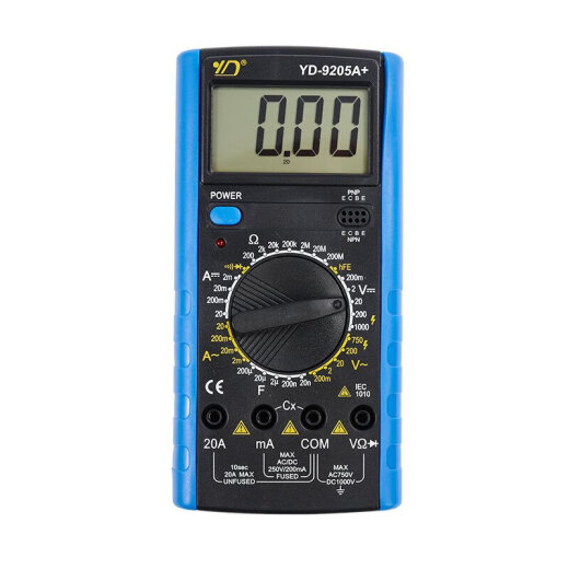 哩也波哩也保护数字万用表YD-9205A+万用表电工仪表多测量功能万 系列YD-9205A+/一件60台