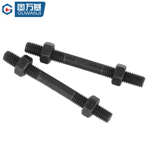 Guwanji 8.8 grade double-headed screw nut set combination two-headed tooth bolt high-strength double-headed screw screw extension M12x90 5 sets