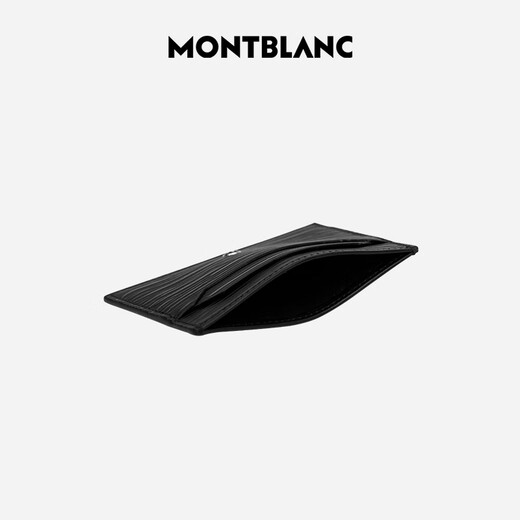Montblanc Montblanc4810 Serie 5cc gestreiftes Kuhlatten -Leder -Kartenkoffer Clip 130930 Herrengeschenk