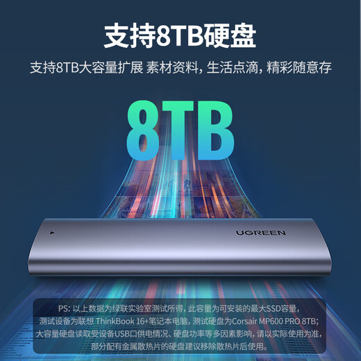 Greenlink M.2 NVMe solid state drive box Type-C3.2 mobile hard drive box suitable for laptops iPhone 16 mobile phone external SSD hard drive box aluminum alloy heat dissipation