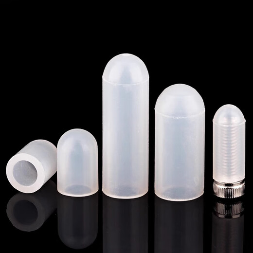 Jipindi silicone sleeve, high temperature resistant protective sleeve, screw anti-collision pipe sleeve, threaded sleeve, electroplating electrophoresis rubber dust cap M0.5*13 (50 pieces)