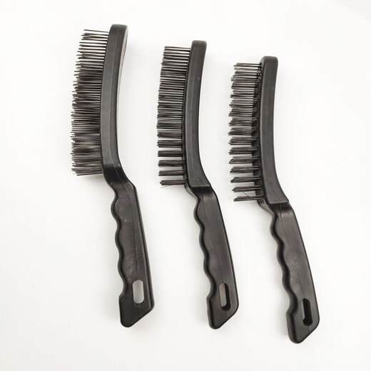 Weiyang WYS-1477 Plastic handle wire brush 6*15 rows Cleaning brush Metal polishing and rust removal brush
