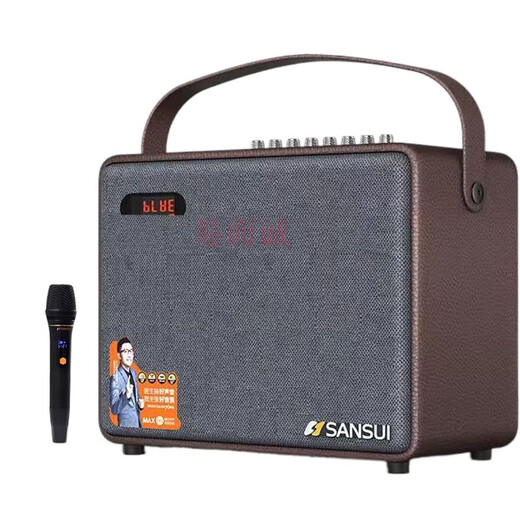 Shanshui SS902 Square Dance Bluetooth High Power Speaker Live Broadcast Sound Card Musical Instrument Playing and Singing Karaoke Outdoor Audio SS902 Dual Microphone