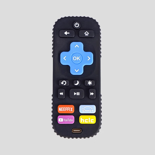 Xin'andai remote control teether, baby molar stick, baby's anti-eating hand artifact 0-36 months, oral grasping and comforting chewing gum, black remote control teether - a good helper for teeth grinding