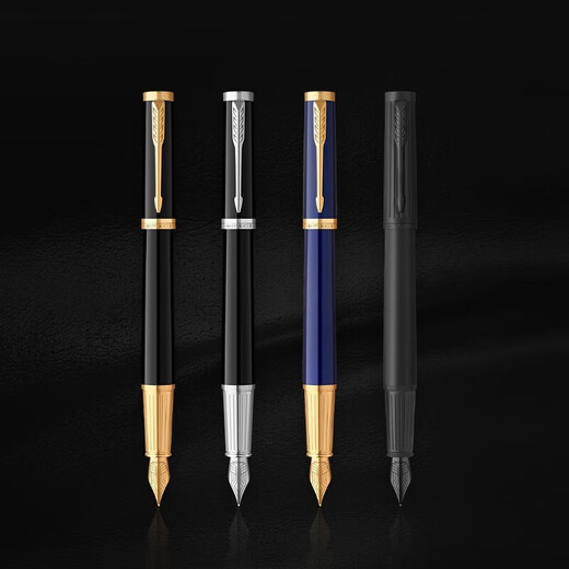 派克（PARKER） 2023新品精英系列墨水笔钢笔高端商务送礼木质礼盒装 免费刻字 精英睿智黑金夹墨水笔