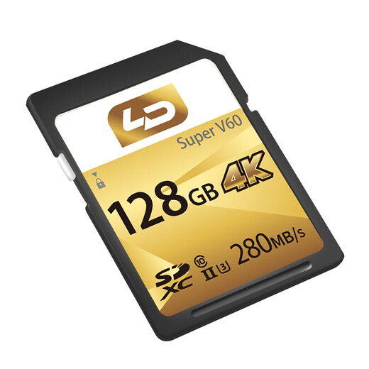 Sliding (LD) 280MB/s_UHS-II dual core v60SD memory card micro-single camera high-speed card suitable for high-pixel video shooting V60 128G