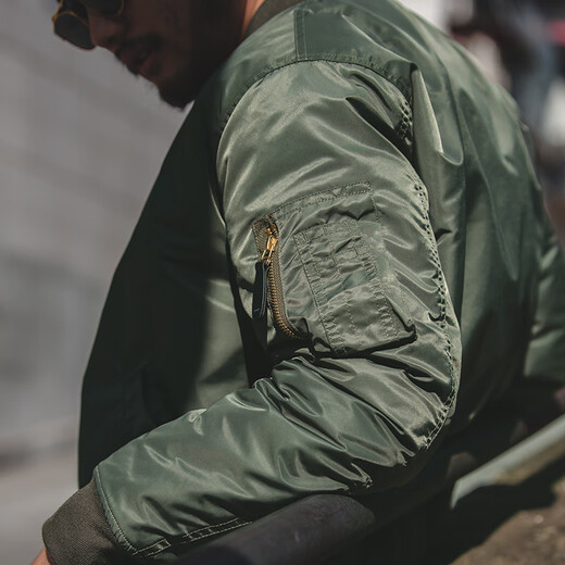 Madden Workwear American Retro MA1 Pilot Cotton Jacket Men's Spring and Winter Thickened Cotton Jacket Baseball Jacket Jacket Green Cotton Jacket Men/Cotton Men's 2025 New Winter/Coat/Clothes Winter XL