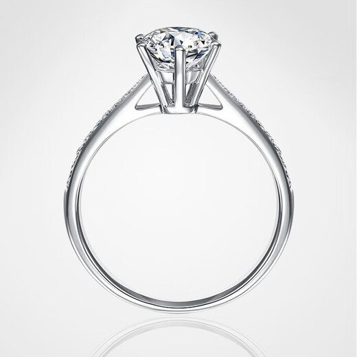 AVHE platinum diamond ring 18K gold royal princess full of diamonds artificially cultivated diamonds real diamonds. Looking for a wedding gift for a man to give to his girlfriend 18K gold royal princess diamond ring-80 points cultivated diamond D color VVS clarity