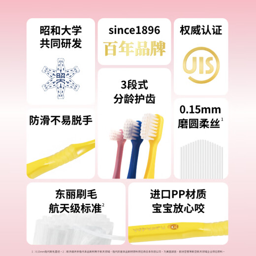 Huibaishi 0.5-3 years old soft-bristled toothbrush for children with customized rounded soft bristles for age-specific tooth protection and oral cleaning 1 piece