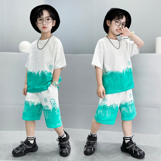 Disney Brand Children's Clothing Boys Sommeranzug 2023 Neue Sommerkoreanische Version Junge mittelgroße Kinder Internet Prominente Kurzärärmeltrend 826 Sets White 120