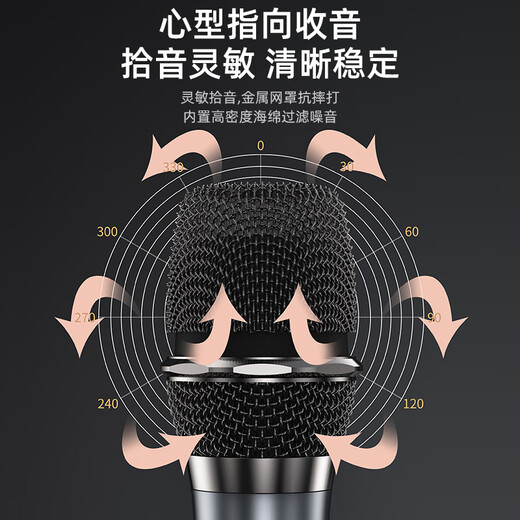 SANSUI wireless microphone, universal, professional-grade U-segment karaoke, dedicated conference host, live broadcast karaoke, outdoor square dance, handheld portable performance home ktv singing rechargeable microphone, professional version single microphone, performance-grade microphone, one-to-one, true U-segment wireless charging