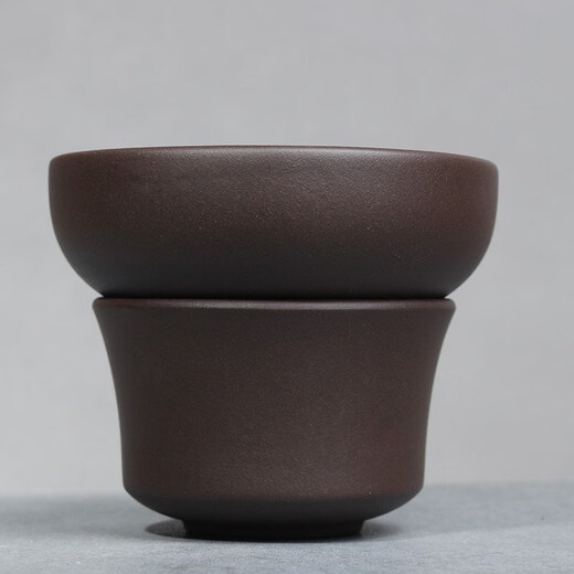 Pick-up cat purple sand fair cup Yixing purple sand fair cup with tea filter integrated tea drain filter handmade raw mineral purple mud tea sea tea divider tea set