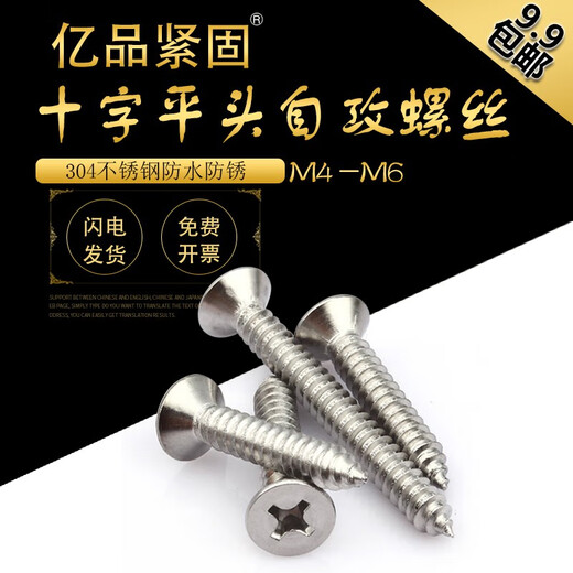 EPEAN 304 CROSSEUR D'ACIEUX INOXEUX PLAQUE CORE FERS AUTO-PACTURE GB846 CROSS ROUND CROSSUNT BORD VIS DES MURS DRESS M6 * 30 (10 pièces)