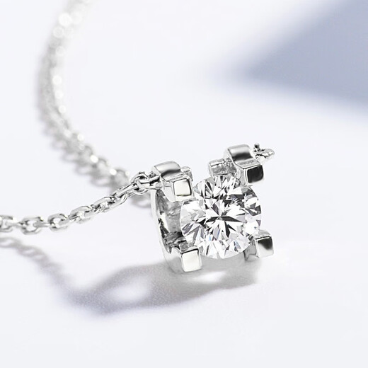 MZMZ One Carat Moissanite Diamond Platinum Necklace Women's PT950 Platinum Clavicle Chain Birthday Anniversary Gift for Girlfriend National Warehouse Direct Delivery/Next Day Delivery Light Luxury Style - Inlaid with D Color Premium Moissanite Diamond