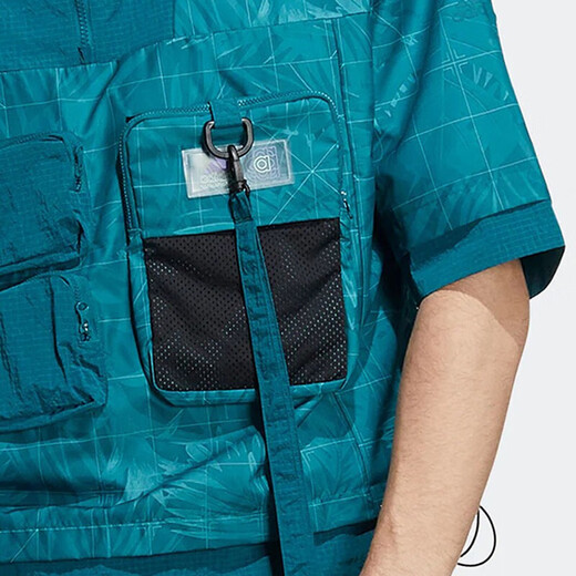 Adidas Siscutirshirt para hombres 2024 2024 Spring y otoño Autum a prueba de viento Sportswear Breatable Casual Chaqueta media Pulter de cremallera HE9 HE9928 Duck Green M
