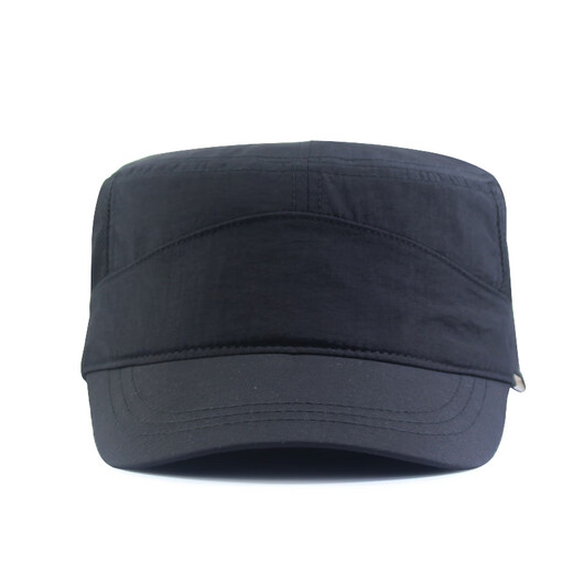 Kawakuda big head hat for men, peaked cap, middle-aged hat, flat cap, large size hat, quick-drying fabric, outdoor European size cap, black 2XL (61-65cm) large size (suitable for large head circumference)