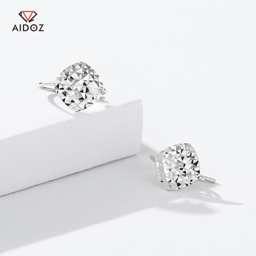 Aido Diamond PT950 platinum earrings for women, platinum shiny laser car flower ear hooks, fashionable and versatile earrings, small version, weighing 1.6-1.8 grams