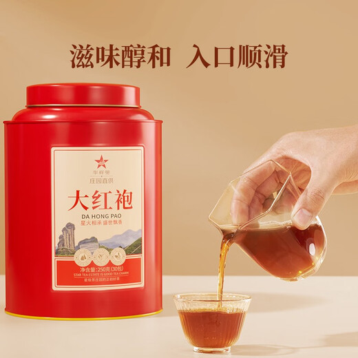 华祥苑茶叶自己喝大红袍武夷岩茶乌龙茶自饮茶罐装礼品礼物送礼 【必囤】两罐装500g