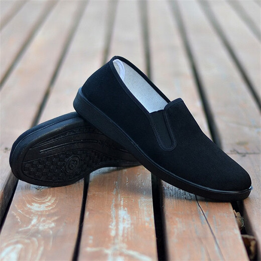 Peking Yehong neuer Stil alter Peking-Stoffschuhe Männer lässige Schuhe Fahren Gesundheit atmungsaktiv weicher Sohle Anti-Rutsch- und Verschleiß-resistenter Arbeitschuhe Standard Größe 42
