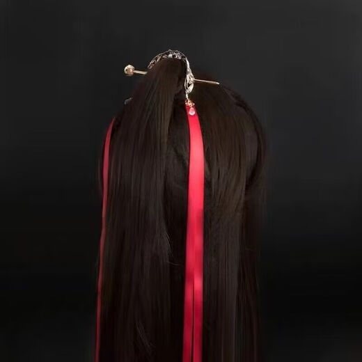 Meng Junchen hair accessories girls' hair crowns hairpins hairpins Han costume ancient style headdress streamers national fashion accessories hair crown + hairpin + streamer