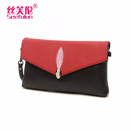 Sephren Regalo de San Valentín Chino Mujeres 2025 NUEVA Bolsa de embrague Moda de mujeres y versátil Banquete de mujer Bag Large Capacidad Bolsa de hombro Pearl Pescho Patrón de pescado Rojo