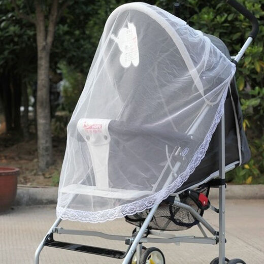 Chuge high-quality baby stroller mosquito net universal stroller portable full cover enlarged encryption breathable high landscape net full cover mosquito net white encryption