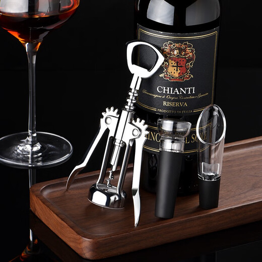Weiqing red wine bottle opener, home multi-functional beer opener, vacuum wine stopper, personalized bottle opener, wine pourer, home wine opener set, bottle opener + bottle stopper + wine pourer